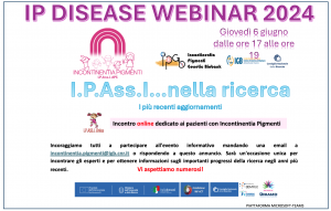 I.P.Ass.I...nella ricerca. I piu recenti aggiornamenti. Incontro online dedicato ai pazienti con Incontinentia pigmenti
