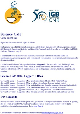 Science Café Poster Science Café Poster